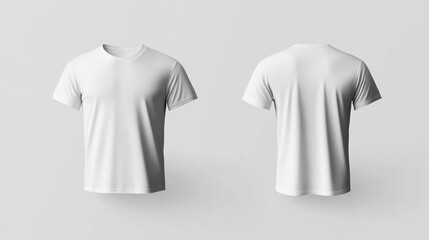 Fototapeta premium Blank white t shirt front and back mockup