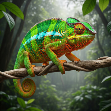 chameleon on a branch