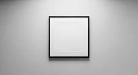 White Empty Square Frame on Wall