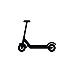 Silhouette of an electric scooter for urban transport on a white background. EPS 10.