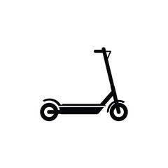 Silhouette of an electric scooter for urban transport on a white background. EPS 10.
