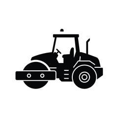 Naklejka premium Minimalist road roller icon on a white background. EPS 10.