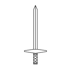 vector illustration of a sword