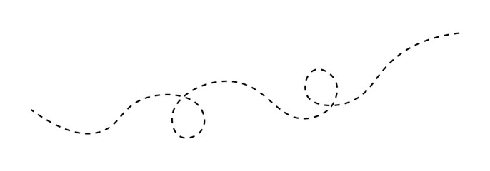 Long squiggle dashed line