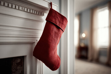 minimalist christmas atmosphere in usa emphasizing clean background with ultrabright feel