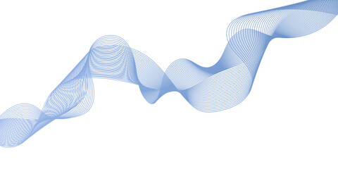 Fototapeta premium Creative abstract wave line background, elegant flowing curve pattern, modern futuristic design, smooth minimal, modern geometric abstract curved wave or blending lines floating in the background.