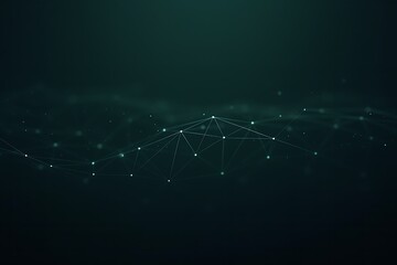 Abstract Green Geometric Network Glow connection technology