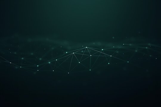 Abstract Green Geometric Network Glow connection technology - Powered by Adobe