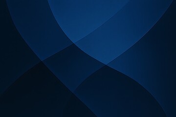 Deep blue abstract overlapping curves forming geometric patterns