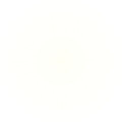 Soft yellow light glow isolated on transparent background