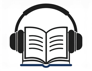 headphones and an open book
