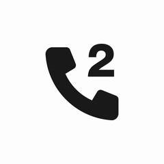 call second line icon sign vector