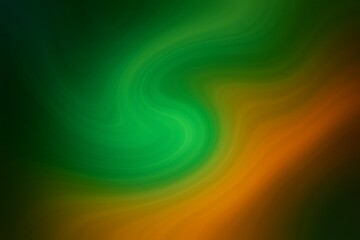 Swirling Green and Orange Gradient Abstract background