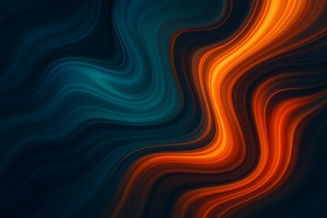 Swirling Teal and Orange Abstract Light Trails background