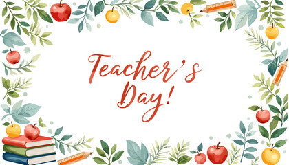 Obraz premium teacher’s day, teacher’s day 2025, happy teacher’s day, teacher’s day wishes, teacher’s day quotes, teacher’s day messages, teacher day apple, mother day, national teacher day, teacher appreciation da