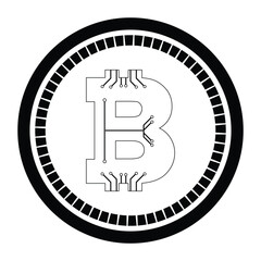 Bitcoin cryptocurrency vector