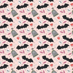 Stone white with black marble background - Vector illustration