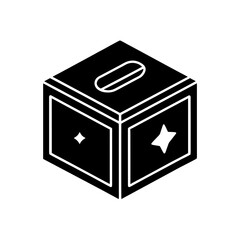 charity donation box monotone icon 