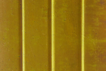 Old metal surface yellow gold color paint lines fence pattern texture striped background