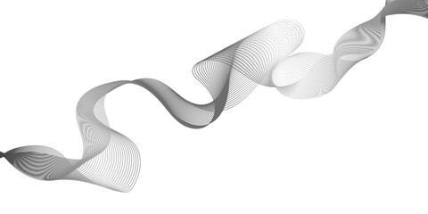 Obraz premium Wavy grid pattern or blending curved lines, Abstract wavy lines composition with smooth thin lines, Abstract wave line background with flowing curves, modern digital motion design.