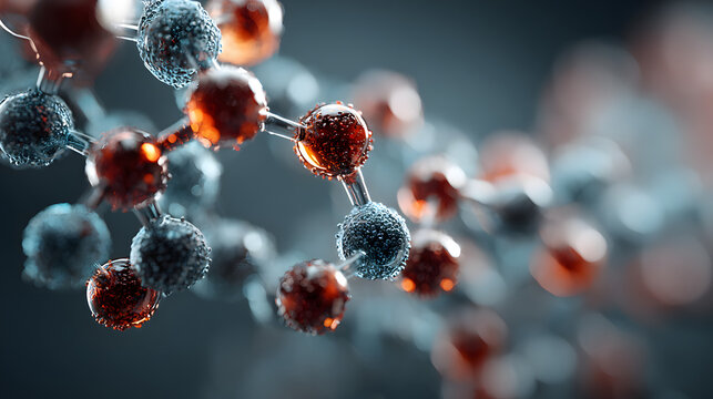 Glucagon-like peptide 1 (GLP1, 7-36) molecule The glucagon like peptide-1 receptor has a strong effect on the management of type 2 diabetes mellitus. 3d rendering - Powered by Adobe