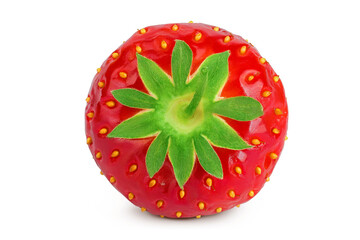 Strawberry isolated on white background. Fresh berry with depth of field