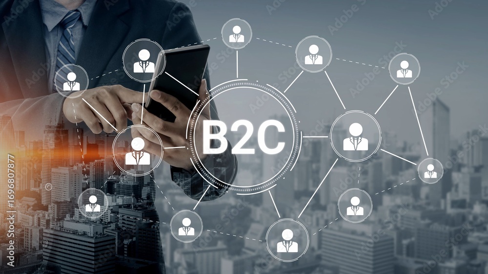 Poster b2c strategy focus on delivery products directly to consumers. successful b2c model enhance consumer