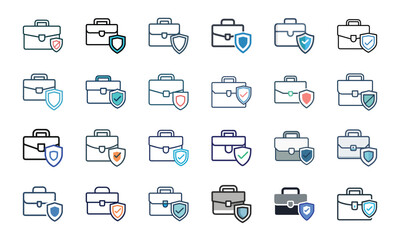 Home Insurance and Property Protection Icons Set – Financial Security, Mortgage Safety, House Fire and Flood Risk, Real Estate Coverage, Banking Security, Business Insurance, Money Protection, Investm