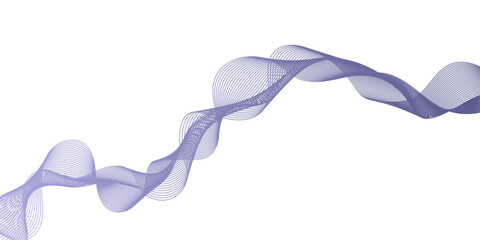 Abstract digital illustration featuring a flowing wave in parallel lines, The lines are colored in a subtle gradient, a three-dimensional ribbon or a series of sine waves moving horizontally.	