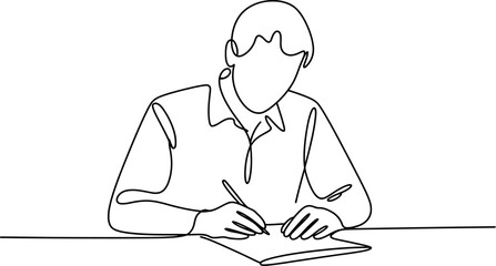 Focused artist creating a sketch with clean lines on paper, illustrating creativity and concentration.