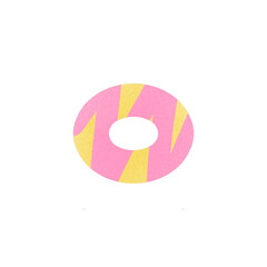 Colorful lollipop and donuts isolated on white background illustration