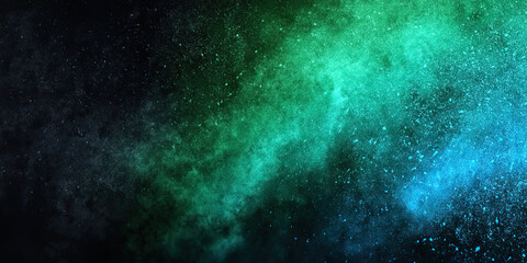 Obraz premium Lush Green Aurora Over Dark Landscape