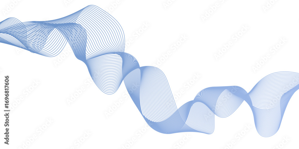 Poster the lines are colored in a subtle gradient, a three-dimensional ribbon or a series of sine waves mov