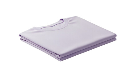 Folded Lavender Purple TShirt Mockup Isolated on White Background Apparel Clothing Fashion