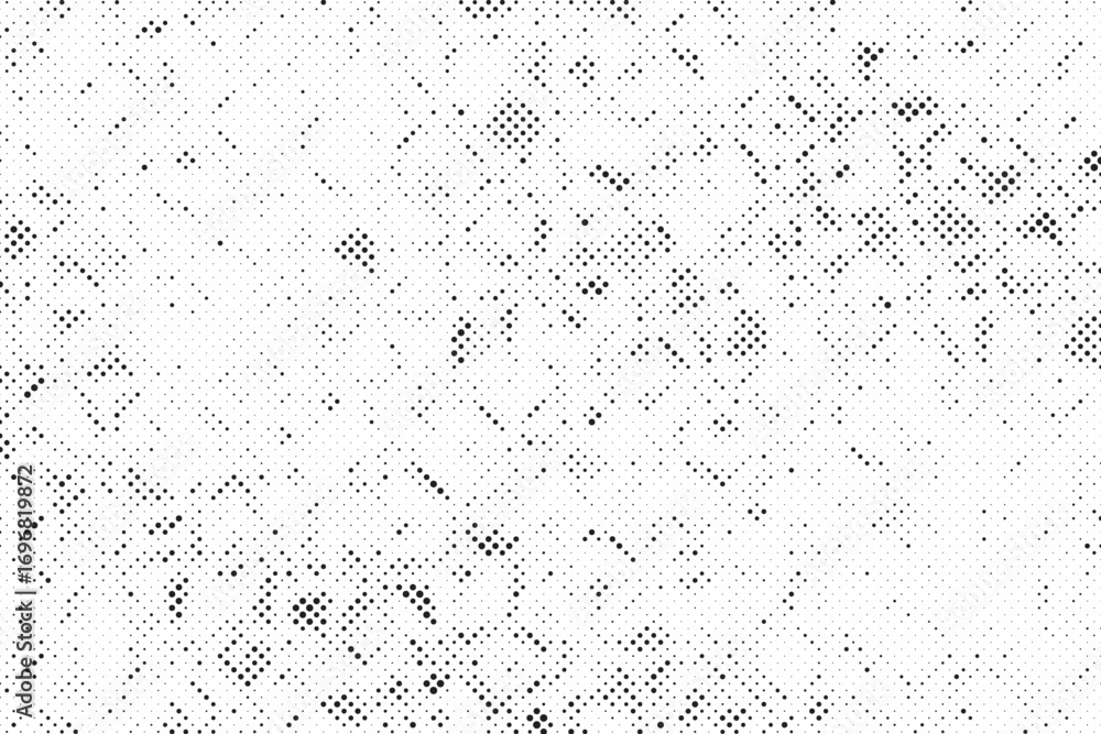 Poster dotted halftone texture background. vanishing grunge gritty noise wallpaper. monochrome pop art grad