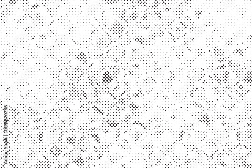 Poster dotted halftone texture background. vanishing grunge gritty noise wallpaper. monochrome pop art grad