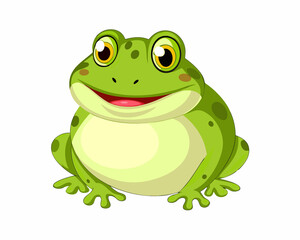 a cartoon picture of a frog with a yellow smile