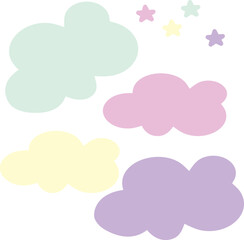  Pastel Clouds and Stars: Dreamy Background for Design Projects