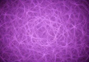 Abstract purple background with intricate, interconnected lines resembling neural networks or energy fields.