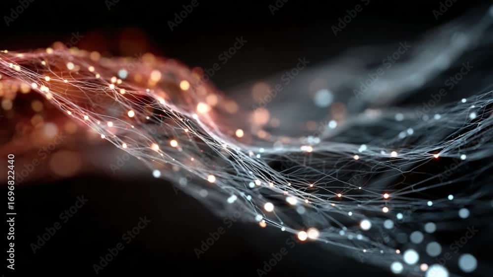 Poster abstract digital network: a captivating visual representation of an interconnected digital network. 