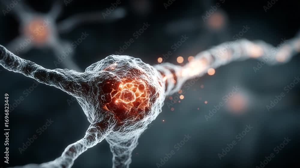 Poster neural spark: an evocative and realistic macro shot delves deep into the intricate world of the nerv