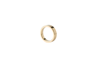 Closeup of a Single Polished Metal Ring Circular Minimalist Design Perfect for Industrial Mechanical or Jewelry Backgrounds isolated on transparent background