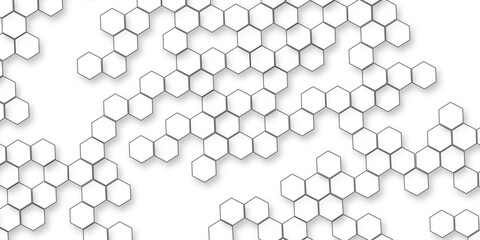 Realistic geometric mesh cells abstract white hexagon texture, abstract technology background with hexagon geometric shapes, white hexagonal geometric pattern creating surface.