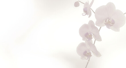 Abstract neutral background with delicate orchid outlines