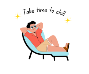 young man relaxing on sofa take time to chill