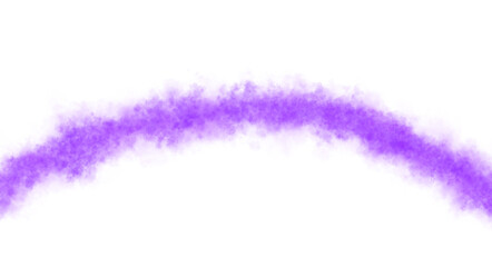 Violet or purple arc of smoke, fog or steam on transparent background mockup template perfect for special effects, overlays, compositions, and atmospheric scenes in digital design projects