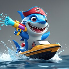 pirate shark cartoon