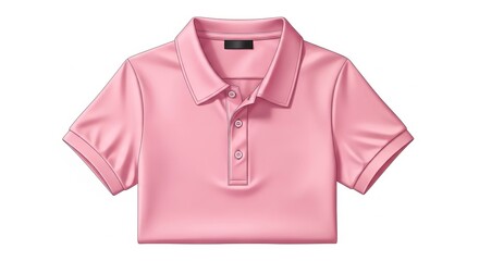 Stylish pink polo shirt illustration for apparel design, fashion mockups, and creative projects