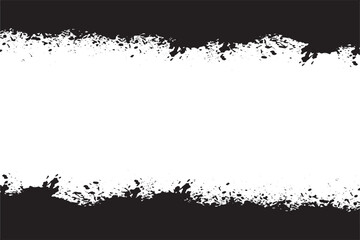 Abstract Black and White Splatter Border Design