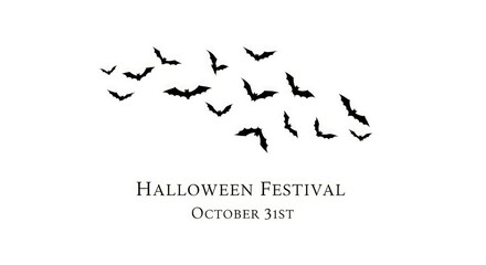 Spooky bats swarm for Halloween festival on October 31st celebration